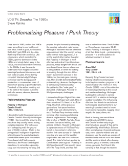 Problematizing Pleasure / Punk Theory