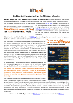 Building the Environment for the Things as a Service