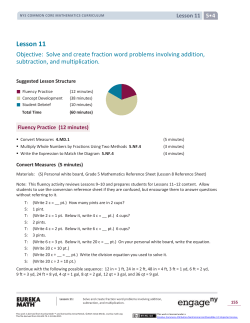 Grade 5 Mathematics Module 4, Topic D, Lesson 11