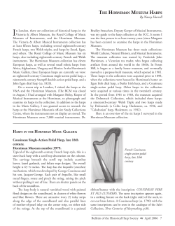 THE HORNIMAN MUSEUM HARPS By Nancy Hurrell Cousineau