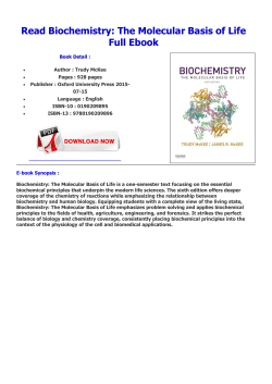 Read Biochemistry: The Molecular Basis of Life Full