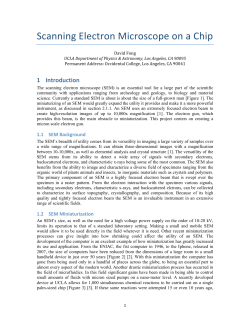 Scanning Electron Microscope on a Chip - REU