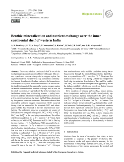 Benthic mineralization and nutrient exchange over the inner