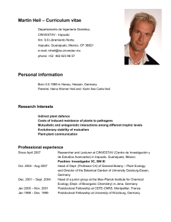 Martin Heil - Cinvestav Unidad Irapuato