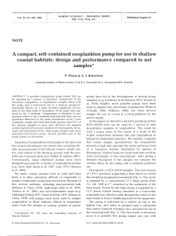A compact, self-contained zooplankton pump for