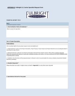 Appendix D Fulbright U.S Senior Specialist Request Form