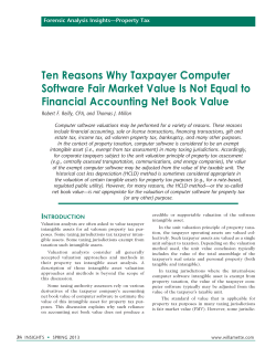 Ten Reasons Why Taxpayer Computer Software Fair Market Value