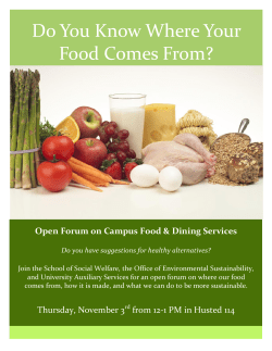 Do You Know Where Your Food Comes From?