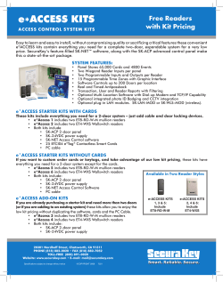 382 KB 1st Aug 2014 Secura Key E Access Kits