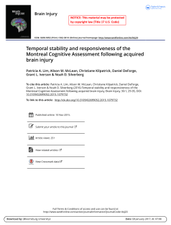 Temporal stability and responsiveness of the Montreal Cognitive