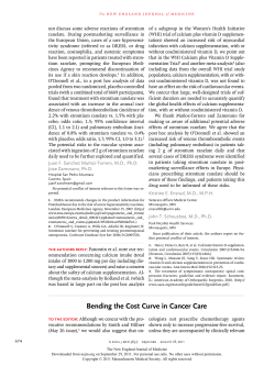 Bending the Cost Curve in Cancer Care