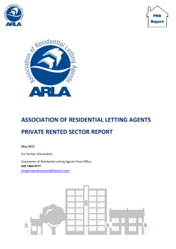 May report - Association of Residential Letting Agents