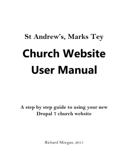 Church Website User Manual