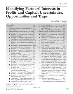 Identifying Partners` Interests in Profits and Capital