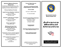 Advance Medical Directive - Health and Human Services