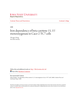 Iron dependency of beta-carotene 15, 15