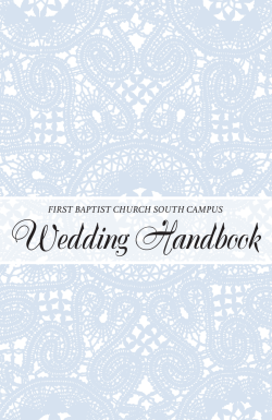 Wedding Handbook - First Baptist Church