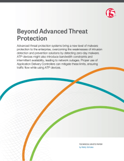 Beyond Advanced Threat Protection