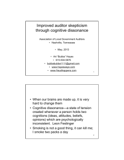 Improved auditor skepticism through cognitive dissonance