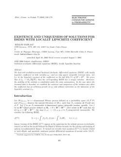 EXISTENCE AND UNIQUENESS OF SOLUTIONS