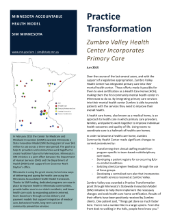 Practice Transformation Zumbro Valley Health Center Incorporates