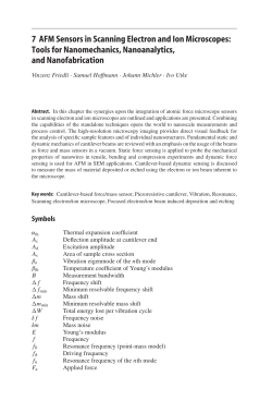 7 AFM Sensors in Scanning Electron and Ion Microscopes