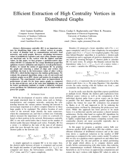 Efficient Extraction of High Centrality Vertices in Distributed Graphs
