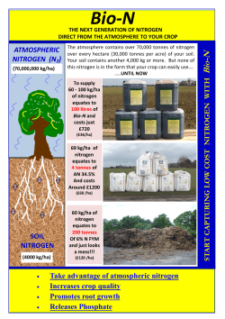 Take advantage of atmospheric nitrogen Increases crop quality