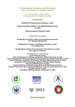 5th International Conference and Workshop `Plant