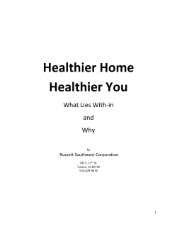 Healthier Home Healthier You