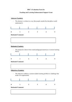 Teaching and Learning Enhancement Support Grant