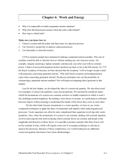 Chapter 6: Work and Energy