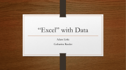 Excel Basics