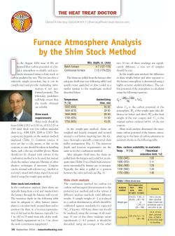 Furnace Atmosphere Analysis by the Shim Stock Method