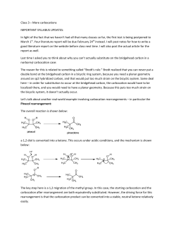 carbocations IMPORTANT SYLLABUS UPDATES