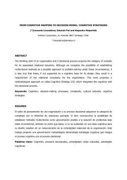FROM COGNITIVE MAPPING TO DECISION MODEL
