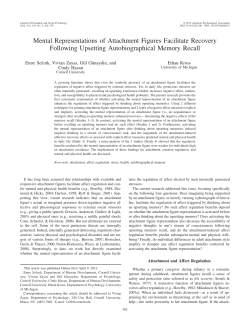 Mental Representations of Attachment Figures Facilitate Recovery