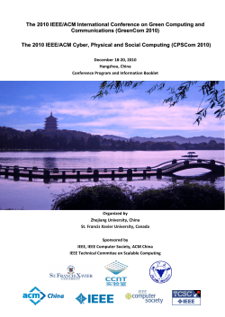The 2010 IEEE/ACM International Conference on Green Computing