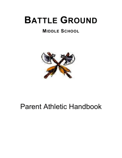 Athletic Handbook - Battle Ground Middle School