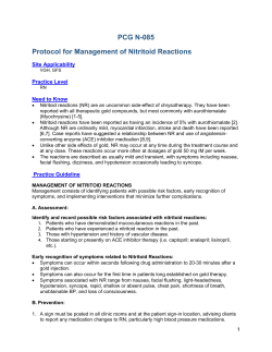 Nitritoid Reaction Protocol N-085