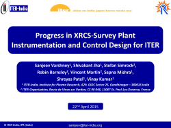Progress in XRCS-Survey Plant Instrumentation and Control Design