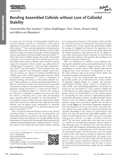 Bonding Assembled Colloids without Loss of Colloidal Stability
