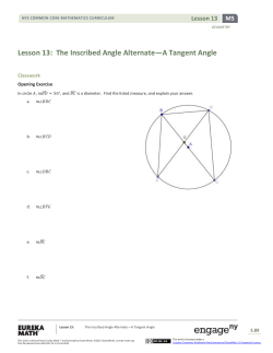 Geometry Module 5, Topic C, Lesson 13: Student Version