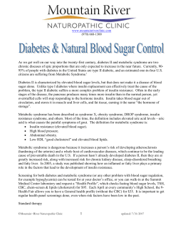 Diabetes - Mountain-River Naturopathic Clinic