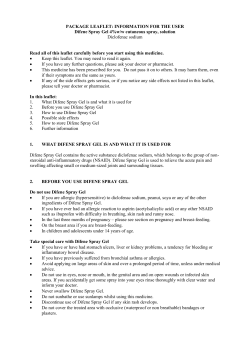 INFORMATION FOR THE USER Difene Spray Gel 4%w/w