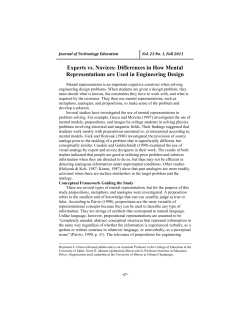 Experts vs. Novices: Differences in How Mental Representations are