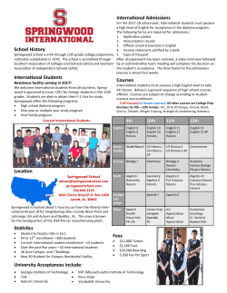 International Admissions Courses Fees