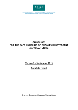guidelines for the safe handling of enzymes in detergent