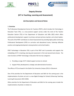 This competition is for the appointment of a Deputy Director