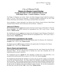 Minutes - Olmsted Falls